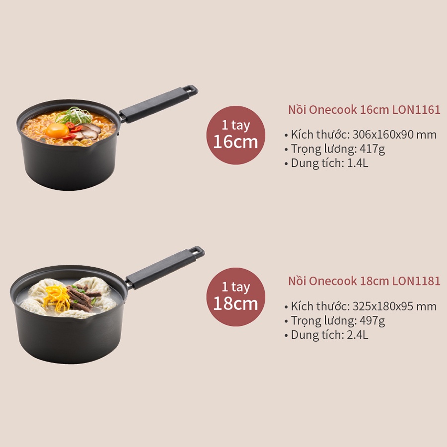 Nồi 1 Tay Cầm Onecook Locknlock