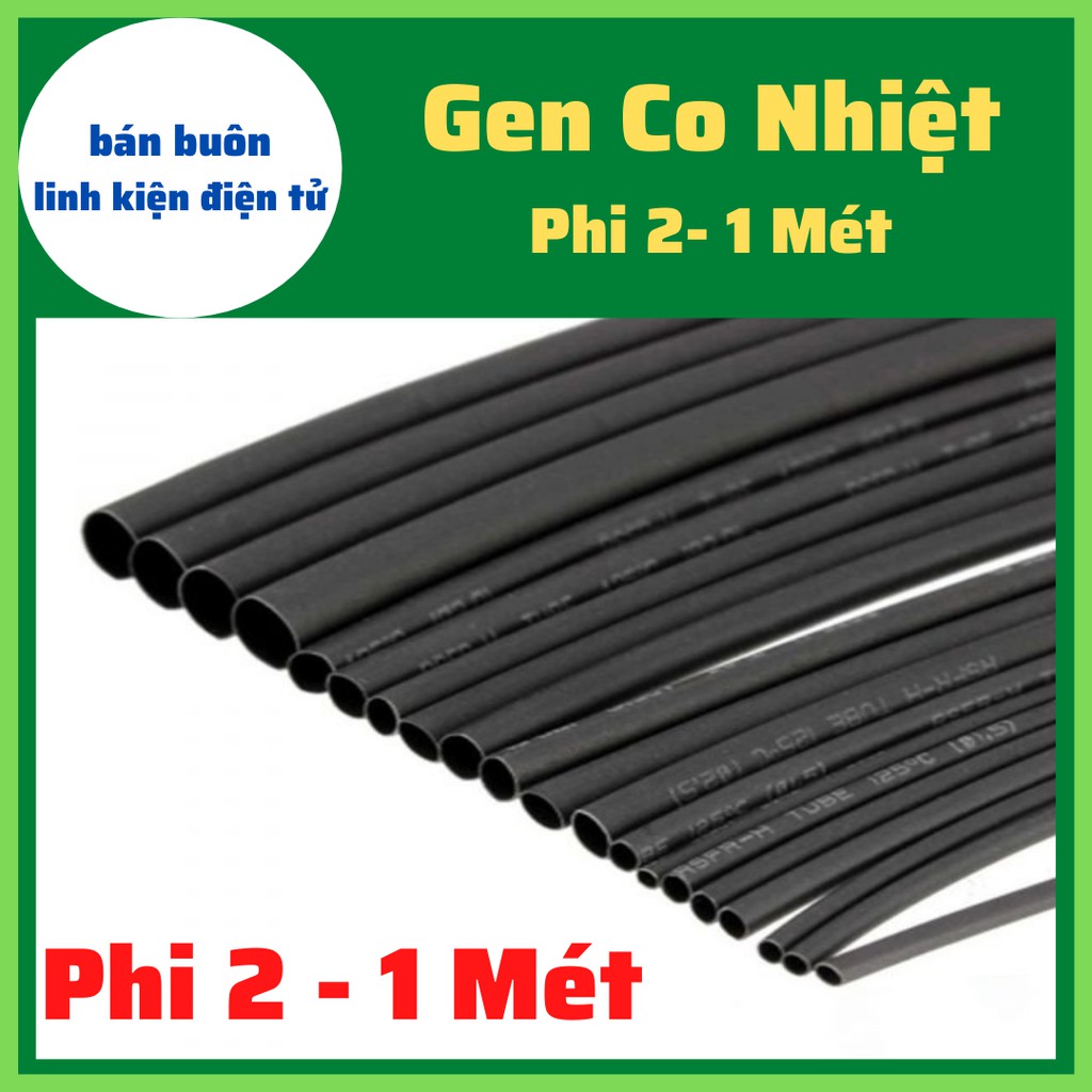 Gen co nhiệt 2mm, gen co nhiệt phi 2