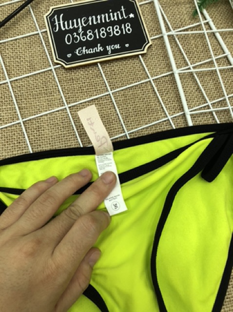 Penti Quần bơi nữ 1 mảnh cột dây xanh chuối | BigBuy360 - bigbuy360.vn