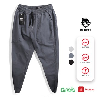 Quần Jogger KaKi Phối MK Clever, Chất vải kaki co giãn tốt, lên form jogger cực cá tính - QJKP04