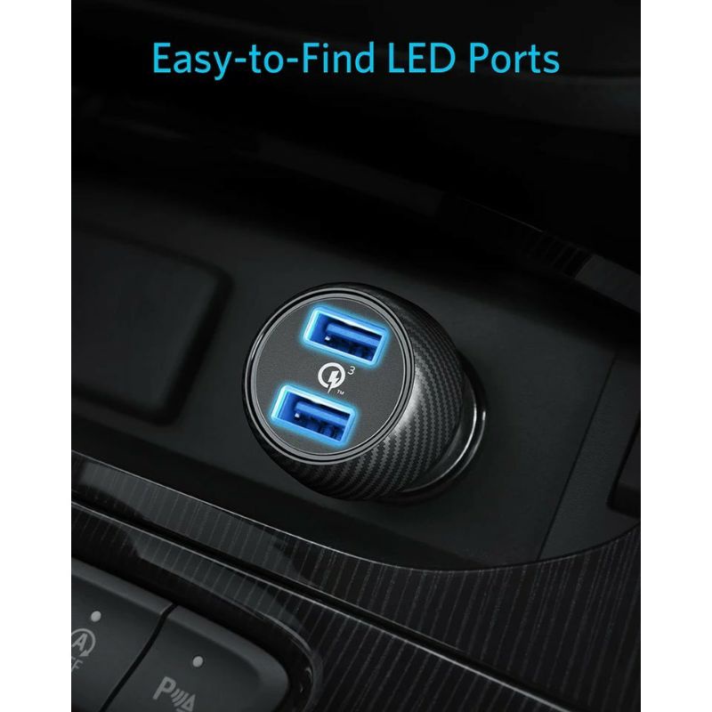 Tẩu sạc nhanh 2 cổng ô tô xe hơi 39W 24W Anker A2310 A2228 cho IP 6 7 8 Plus S8 S9 S10 S20 Note 9 10 Tuấn Hà Store