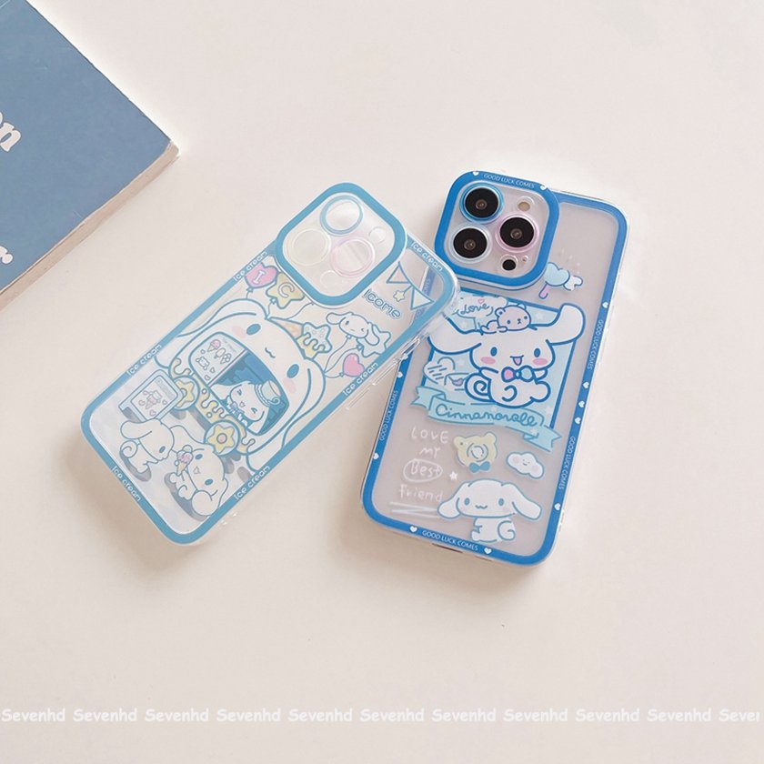 Ốp Điện Thoại Họa Tiết Hoạt Hình Mắt Thiên Thần / Cún Cinnamon Cho iPhone 14 13 12 11 Pro Max SE2020 X XR Xs Max 7 8 6 6s Plus