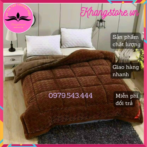 Chăn lông cừu chữ vạn, dùng đại hàn siêu ấm, hàng cao cấp cho mùa đông ấm áp