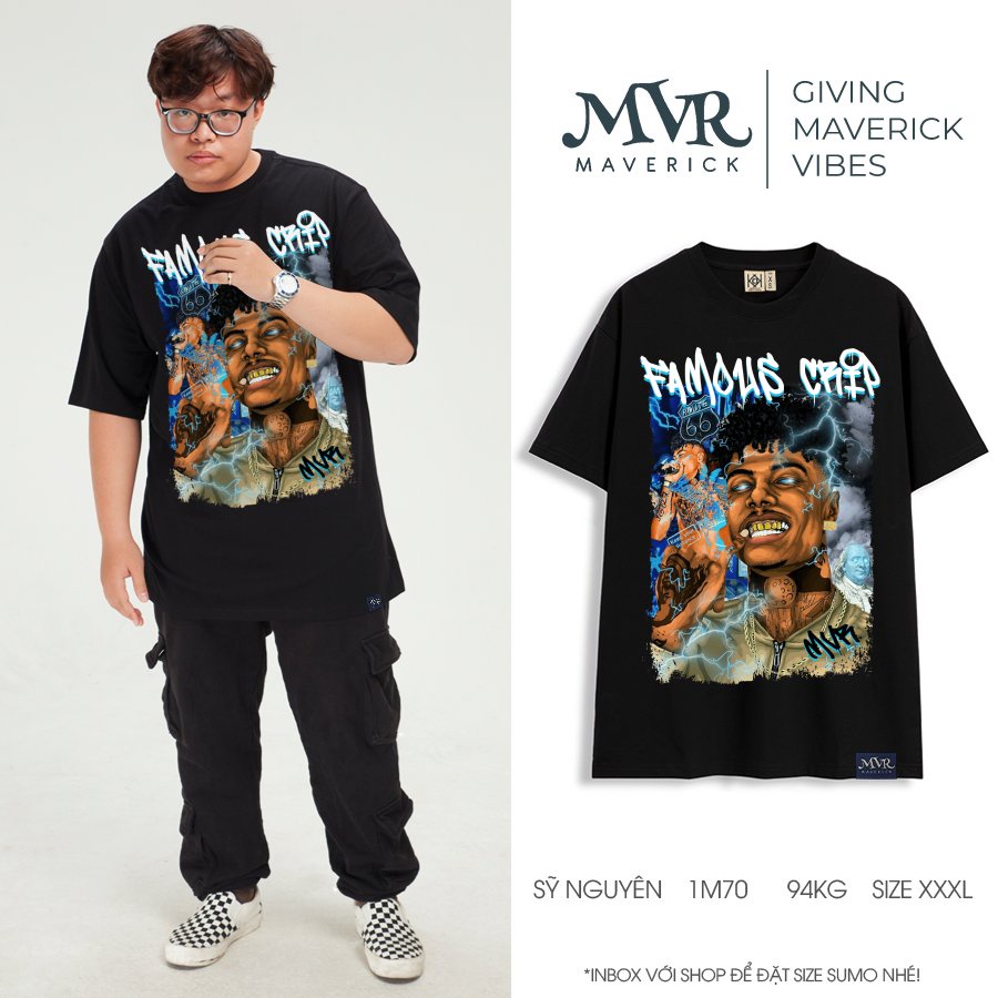 Áo thun hip hop rapper Famous Chris nam nữ phông unisex phong cách đường phố form oversize MVR BB4310