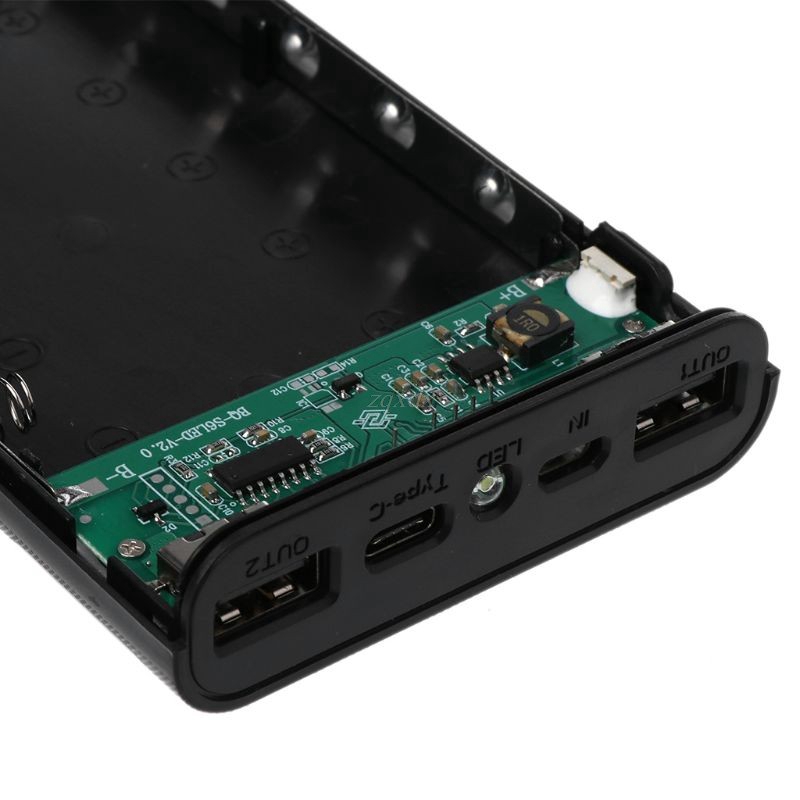 Vỏ hộp pin dự phòng Type-C micro USB 6x18650