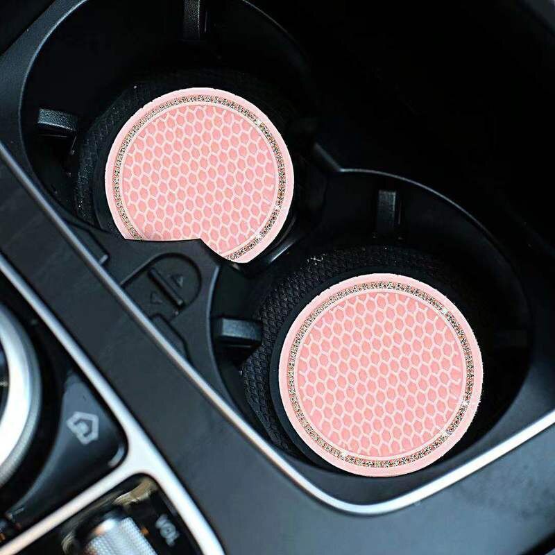 Miếng lót cốc xe hơi đính đá Miếng lót ly ô tô gắn đá