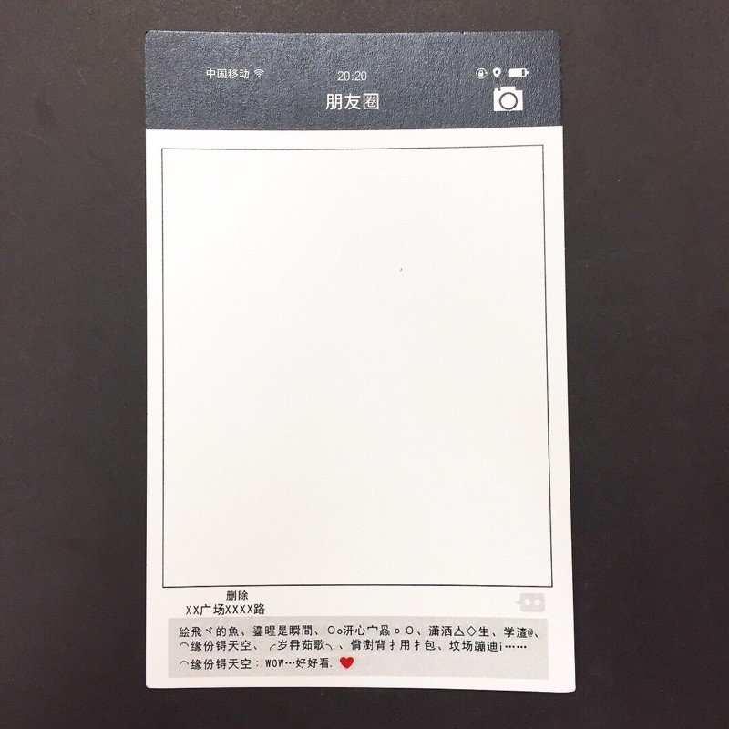Set 20 giấy khung nền ảnh A6 làm polcos làm tranh instagram washi bookmark frame