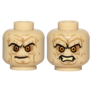 Phụ kiện Iego 6 : Đầu màu, gương mặt 1 sắc hoặc 2 sắc - Minifigure, Head