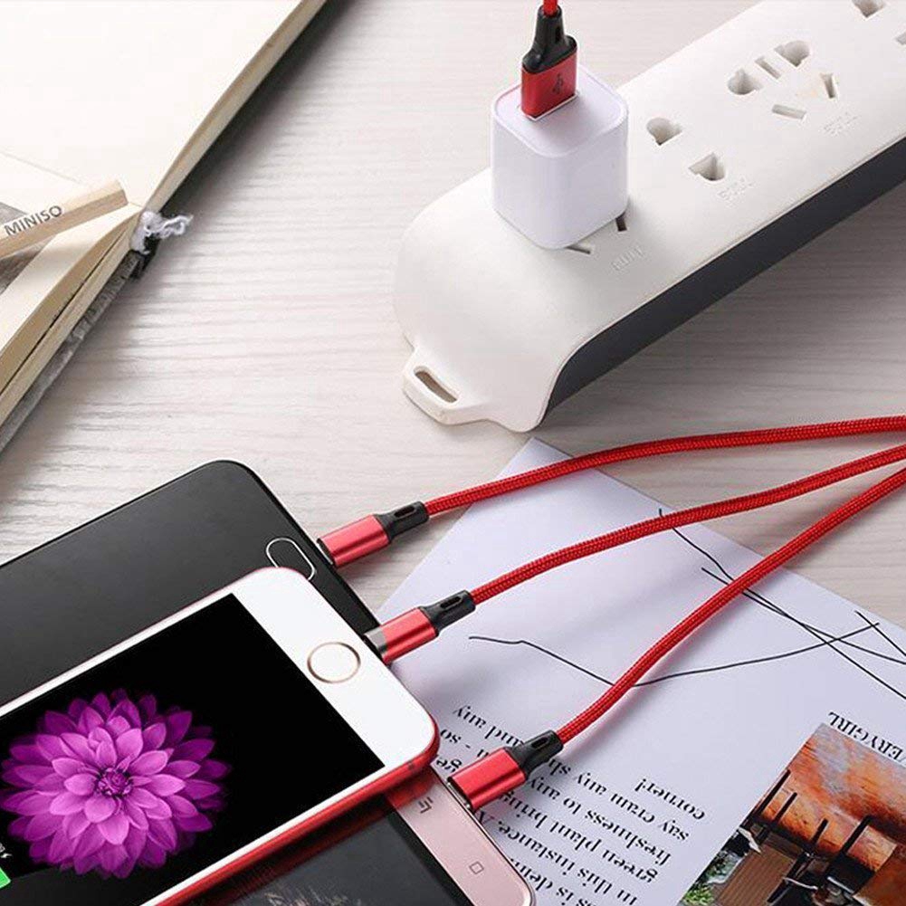 Dây cáp sạc nhanh 3 trong 1 tiện lợi thích hợp cho ip
