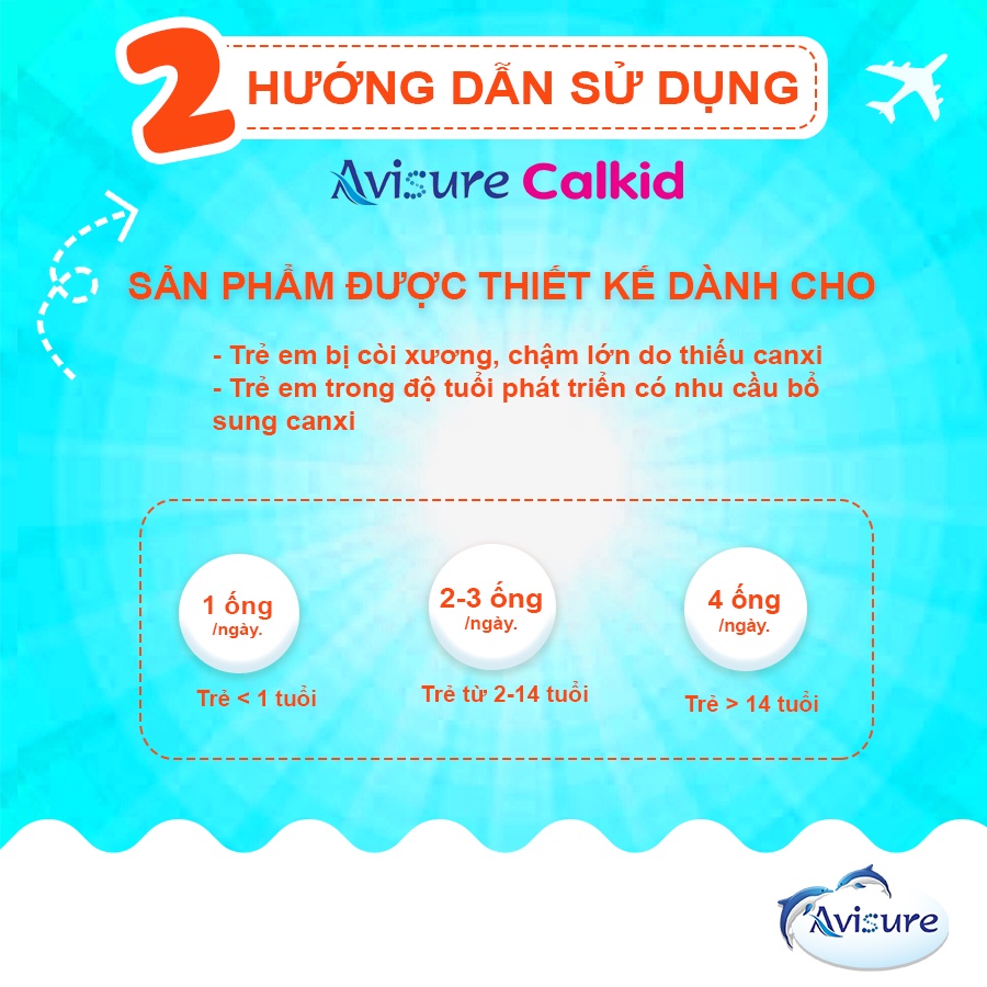 Avisure Calkid Canxi hữu cơ cho bé 30 ống