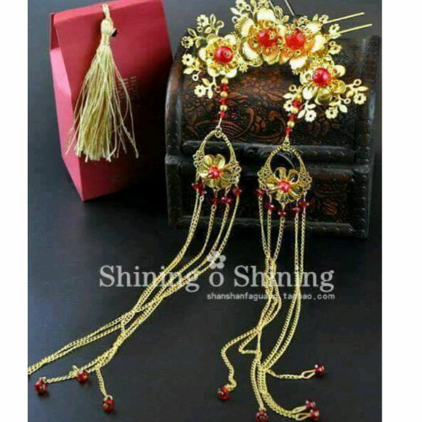 [SẴN HÌNH THẬT] Đôi trâm cổ trang dây dài