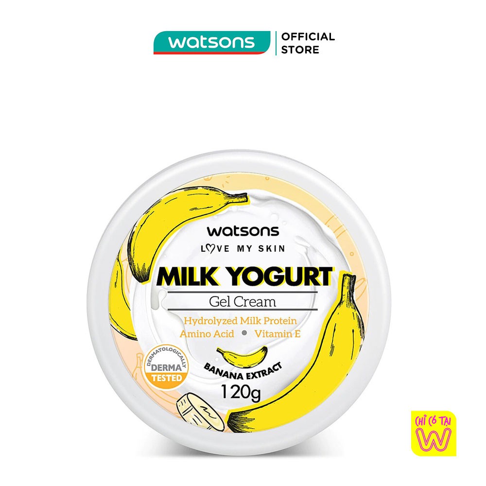 Gel Dưỡng Thể Watsons Milk Yogurt Banana Extract Chiết Xuất Từ Sữa Chua và Chuối 120g