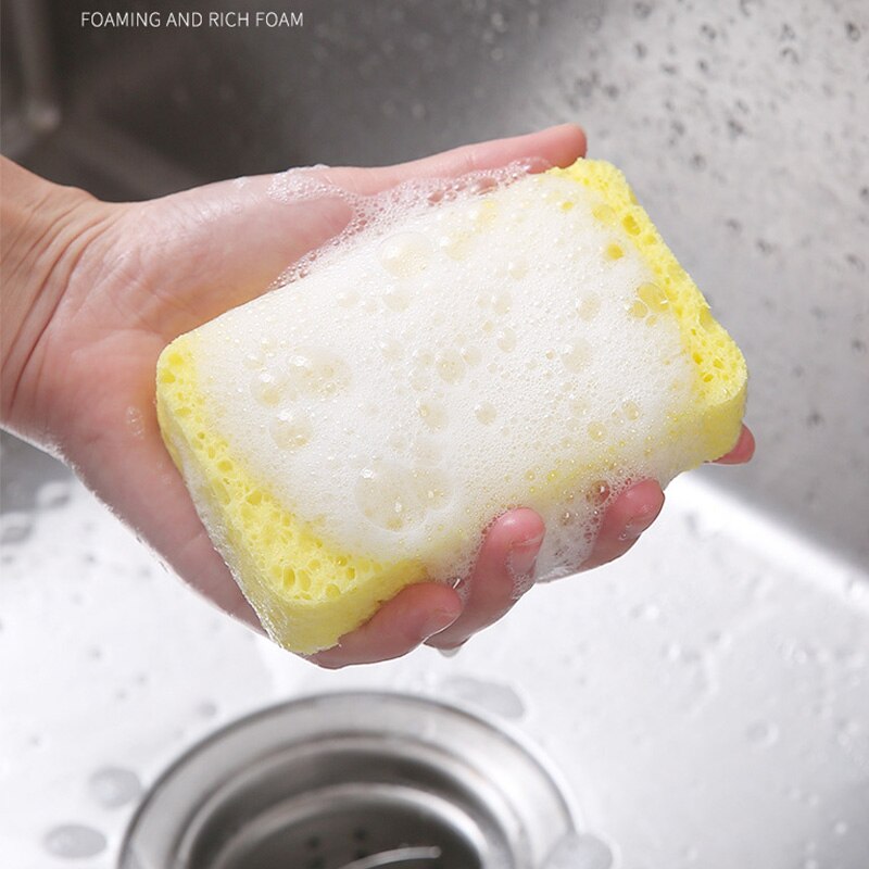 [Hàng mới về] Miếng mút xốp rửa bát vân gỗ 2 mặt không dính