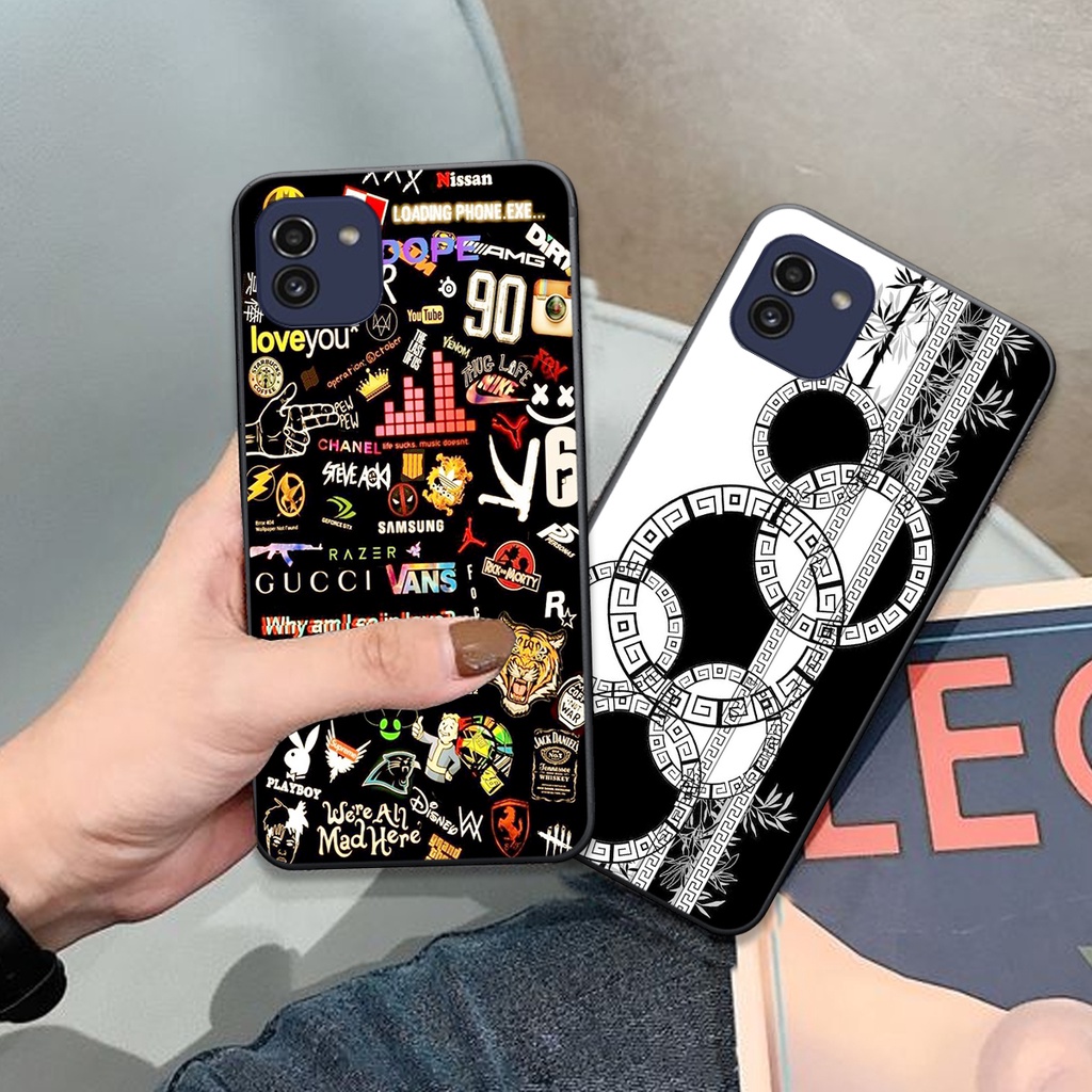Ốp Samsung A03 in hình thương hiệu sang trọng cá tính siêu bền
