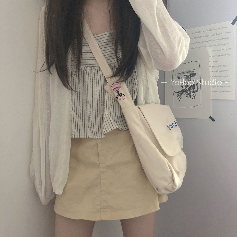 túi đeo chéo nữ❅Những người nổi tiếng trên Internet giới thiệu ở Nhật Bản và Hàn Quốc đơn giản màu trơn sang trọng tất c