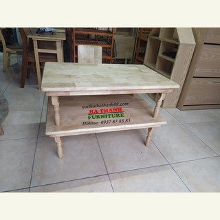 BÀN TRÀ CHÂN TIỆN GỖ CS 60x90cm