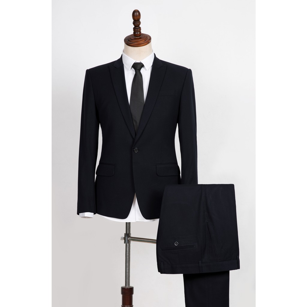 Bộ vest nam xanh đen 0611