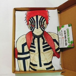 Áo Thun In Hình Akaza Kimetsu no Yaiba Demon Slayer  Vải Thái S400 Greenshopct