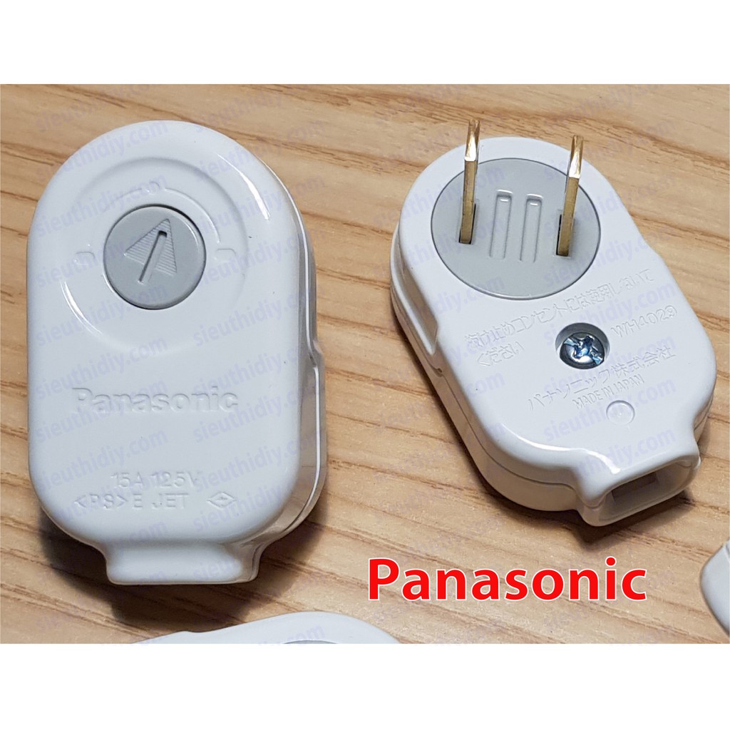 Phích cắm Panasonic Nhật xoay ngang, xoay gật gù 180 độ