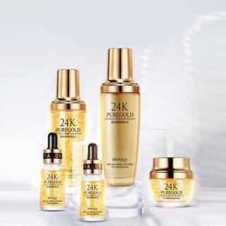 Bộ Mỹ Phẩm Dưỡng Da Cao Cấp 5 Món Tinh Chất Gold 24K Chăm Sóc Làm Trắng Dưỡng Ẩm Da Bioaqua Hàng Nội Địa Trung