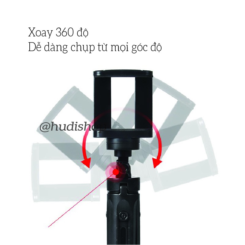 Đế Tripod Giá đỡ điện thoại, chân máy ảnh 3 chân, xoay 360 độ cao cấp - Quay phim, Live stream, Xem phim Hudishop GD368 | BigBuy360 - bigbuy360.vn