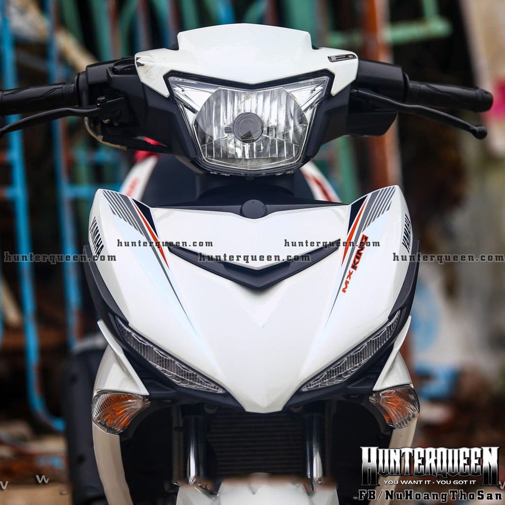 Tem rời MX King 2021. Decal cao cấp, bộ kit dán xe Exciter 150 trắng cam