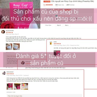 MT Cốc nguyệt san Rosy Cup xịn tặng quà dĩ nhiên Silicone y tế chính hãng Rosy Cup USA gần như mã vạch 6