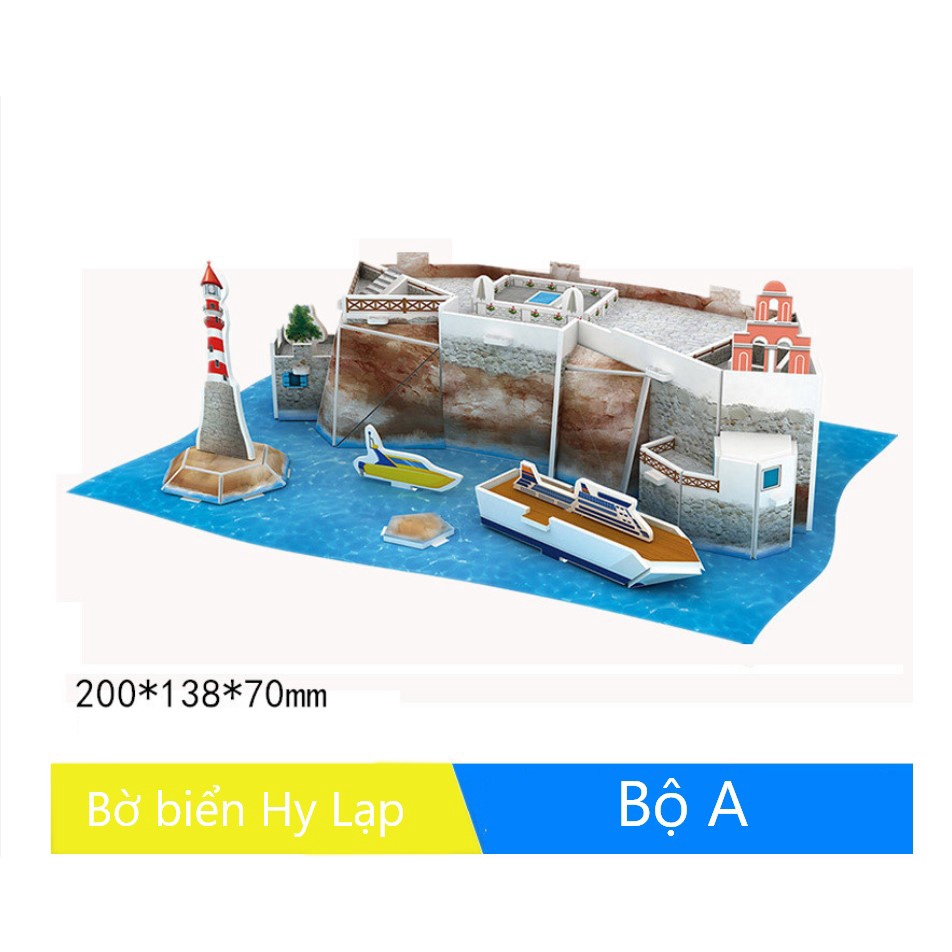 Kiến trúc Nhà Hy Lạp - Mô hình nhà giấy 3D