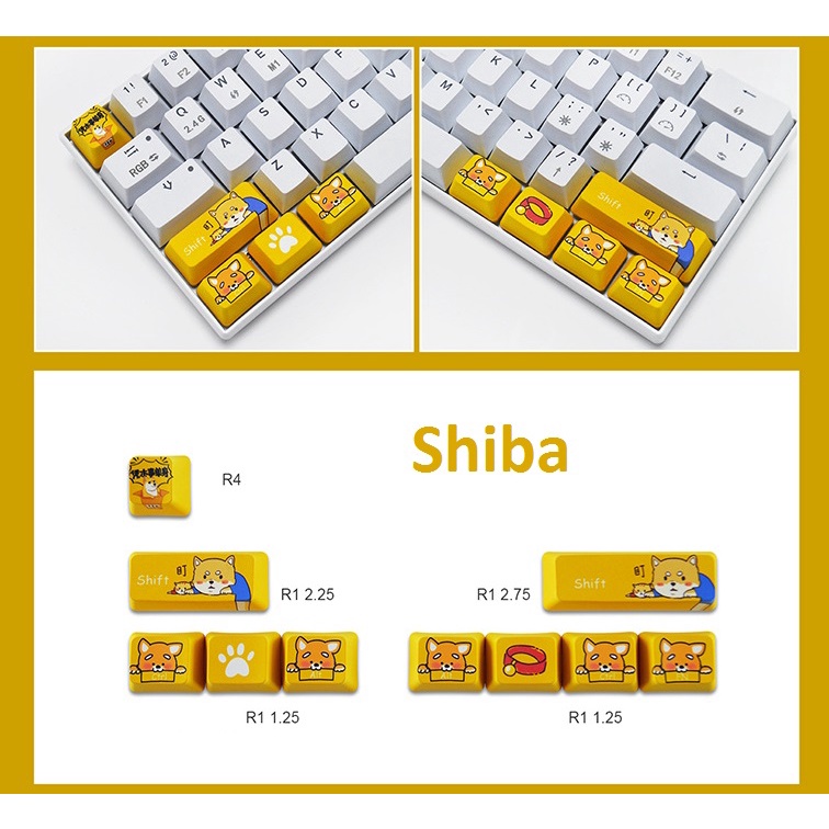 Keycap PBT in dyesub nút bàn phím cơ nhiều phối màu dùng trang trí cho các bàn phím cơ layout cơ bản