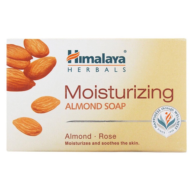 [Quà Tặng] Xà Phòng Himalaya Hạnh Nhân Dưỡng Ẩm Da - Himalaya Moisturizing Almond Soap 75g - Tặng Lưới Tạo Bọt