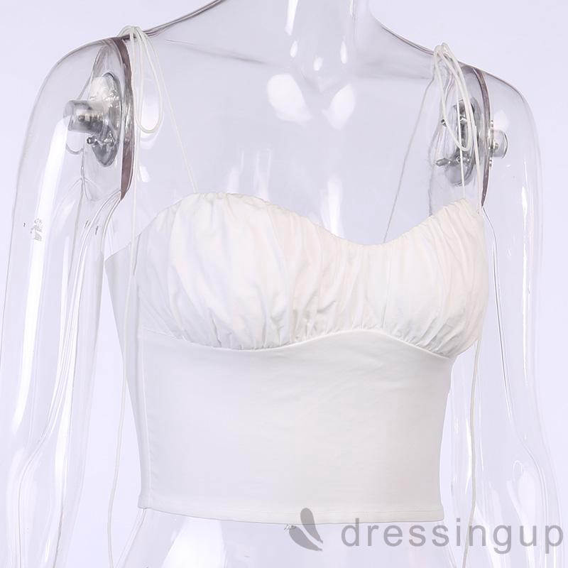 DRESSINGUP-Áo Dây Nữ Cổ Chữ V Xẻ Sâu Gợi Cảm