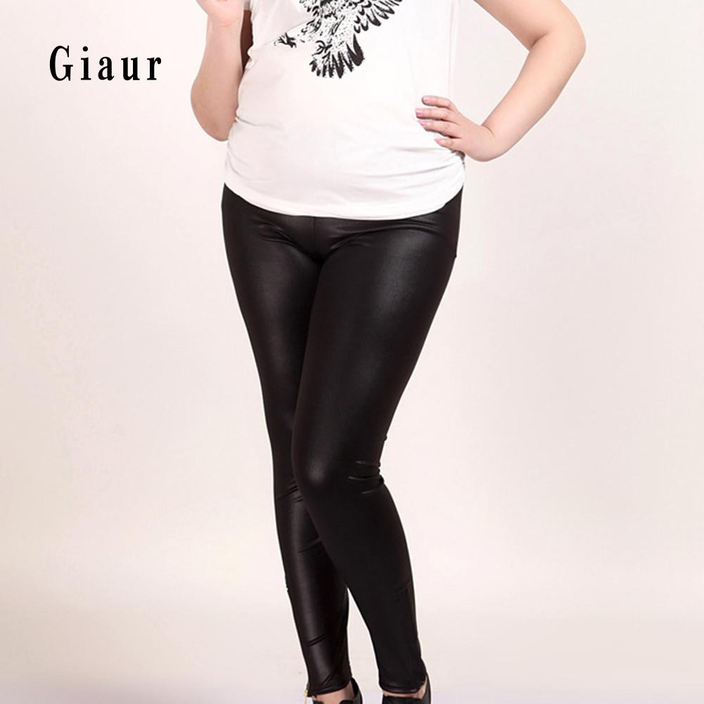 Quần legging giả da size lớn cho nữ