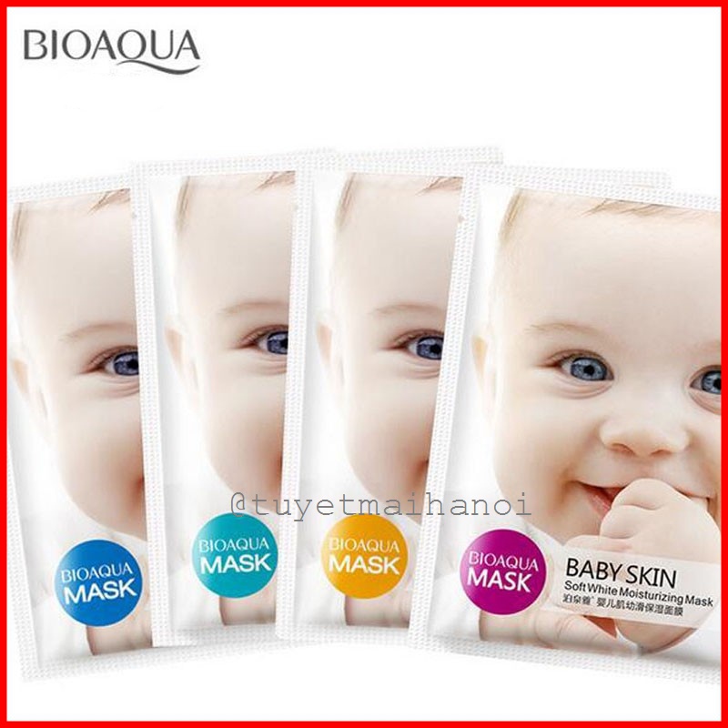 Mặt Nạ Em Bé Baby Skin Dưỡng Trắng, Cấp Ẩm, Se Khít Lỗ Chân Lông, Kiềm Dầu, Phục Hồi Da Hư Tổn