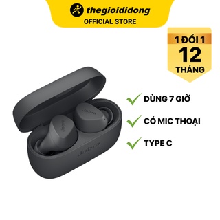 Tai nghe bluetooth tws nhét tai jabra elite 2 đen chống nước ip55 - chính hãng bh 12 tháng - pin 14 tiếng có hộp sạc
