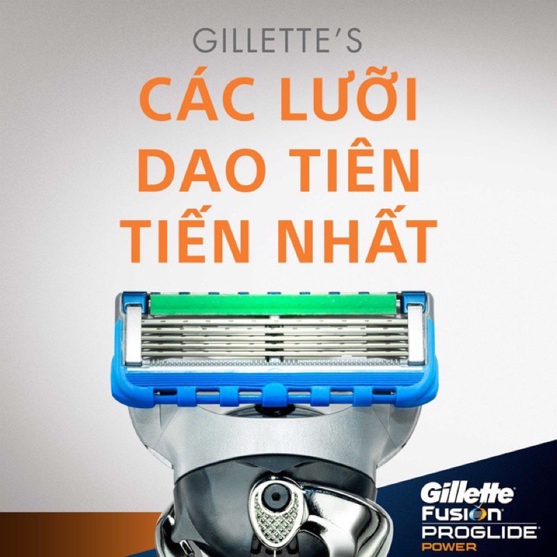 Hộp Lưỡi thay thế dao cạo râu Gillette Fusion 5 Proglide Power , Proshield , Skinguard vỉ 8 , 4 cái