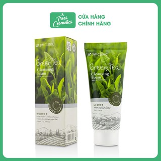 Sữa rửa mặt Trà Xanh làm sạch ngăn ngừa mụn 3W CLINIC GREEN TEA CLEANSING FOAM 100ml - Hàn Quốc Chính Hãng