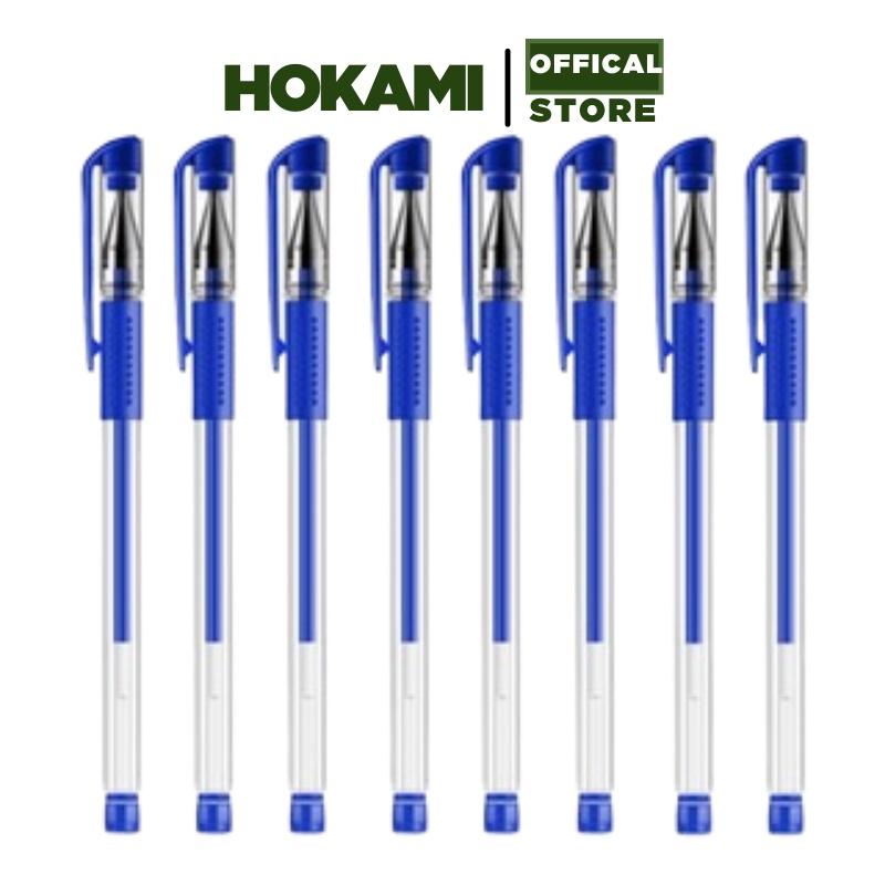 Bút mực gel 0,5mm Văn phòng phẩm Bút viết văn phòng, học sinh, sinh vên Bút mực nước Tiêu chuẩn màu Đỏ Đen xanh - HOKAMI