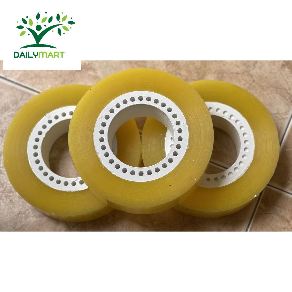 Băng Dính/Băng Keo OPP 1kg/cuộn Lõi Lỗ Đục/Trong/Vàng