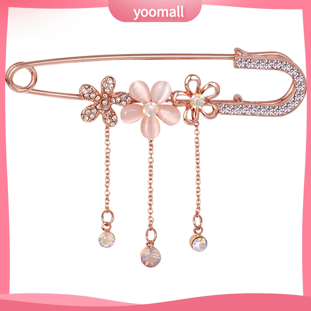 Trâm Cài Áo Hình Hoa Đính Đá Sang Trọng Cho Nữ