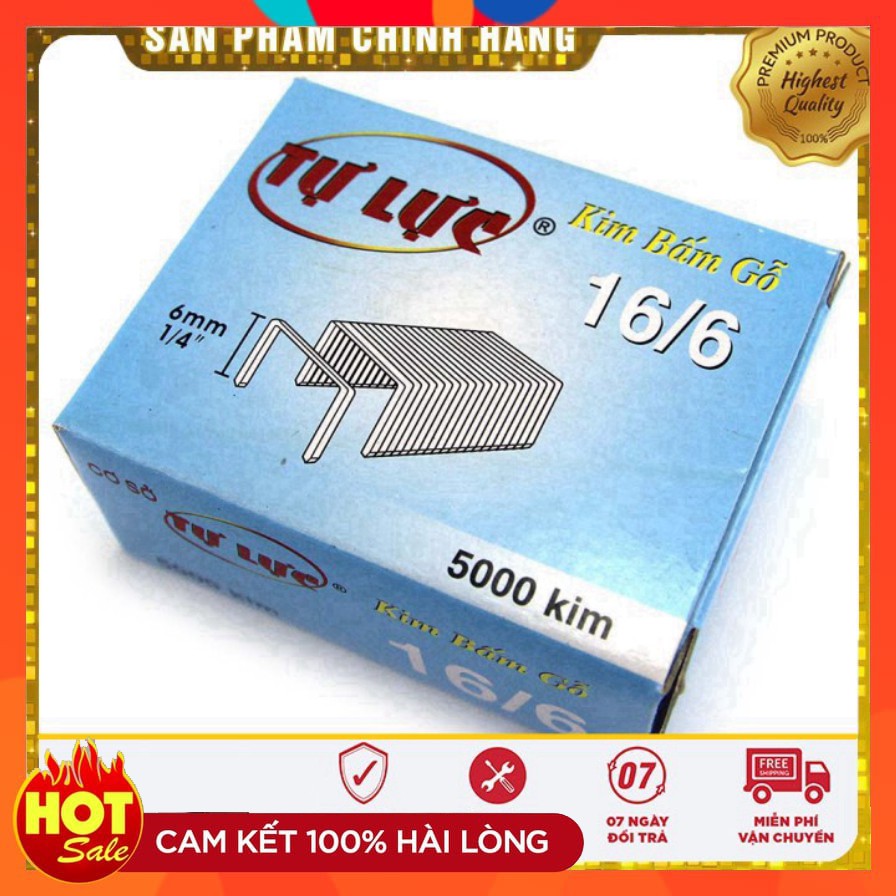 [GIÁ SẬP SÀN] Hộp 5000 ghim bấm gỗ tự lực 16/6