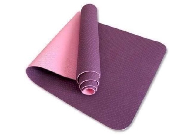 Thảm tập Yoga cao cấp TPE 2 lớp (có túi đeo)