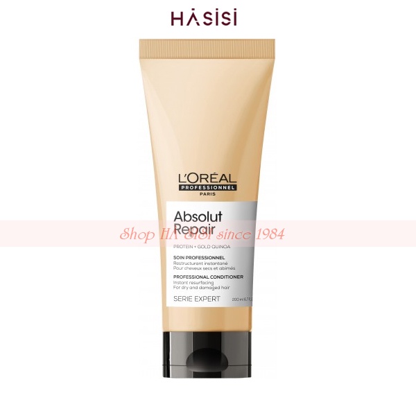 Dầu Xả Phục Hồi Hư Tổn L'OREAL - Serie Expert Absolut Repair Conditioner 200ml (Tuýp Vàng)