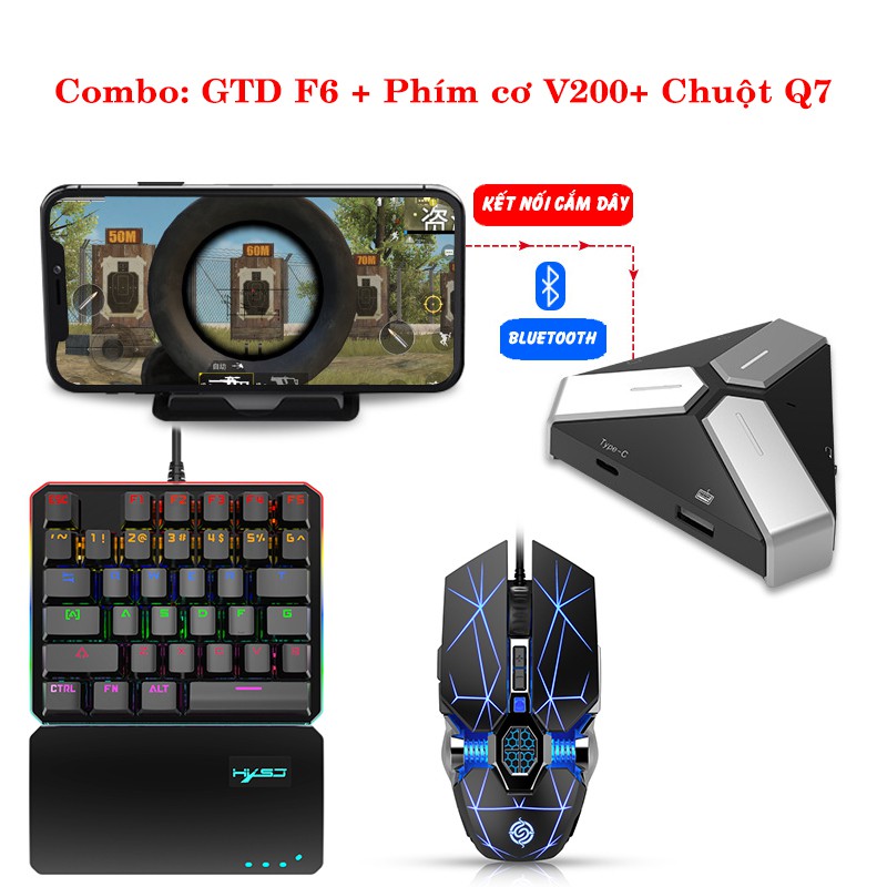 [Mã SKAMPUSHA8 giảm 8% đơn 300K] GTD F6 - Bộ chuyển đổi hỗ trợ mọi game mobile duy nhất(Tốc chiến, PUBG, COD, ROS...) | BigBuy360 - bigbuy360.vn