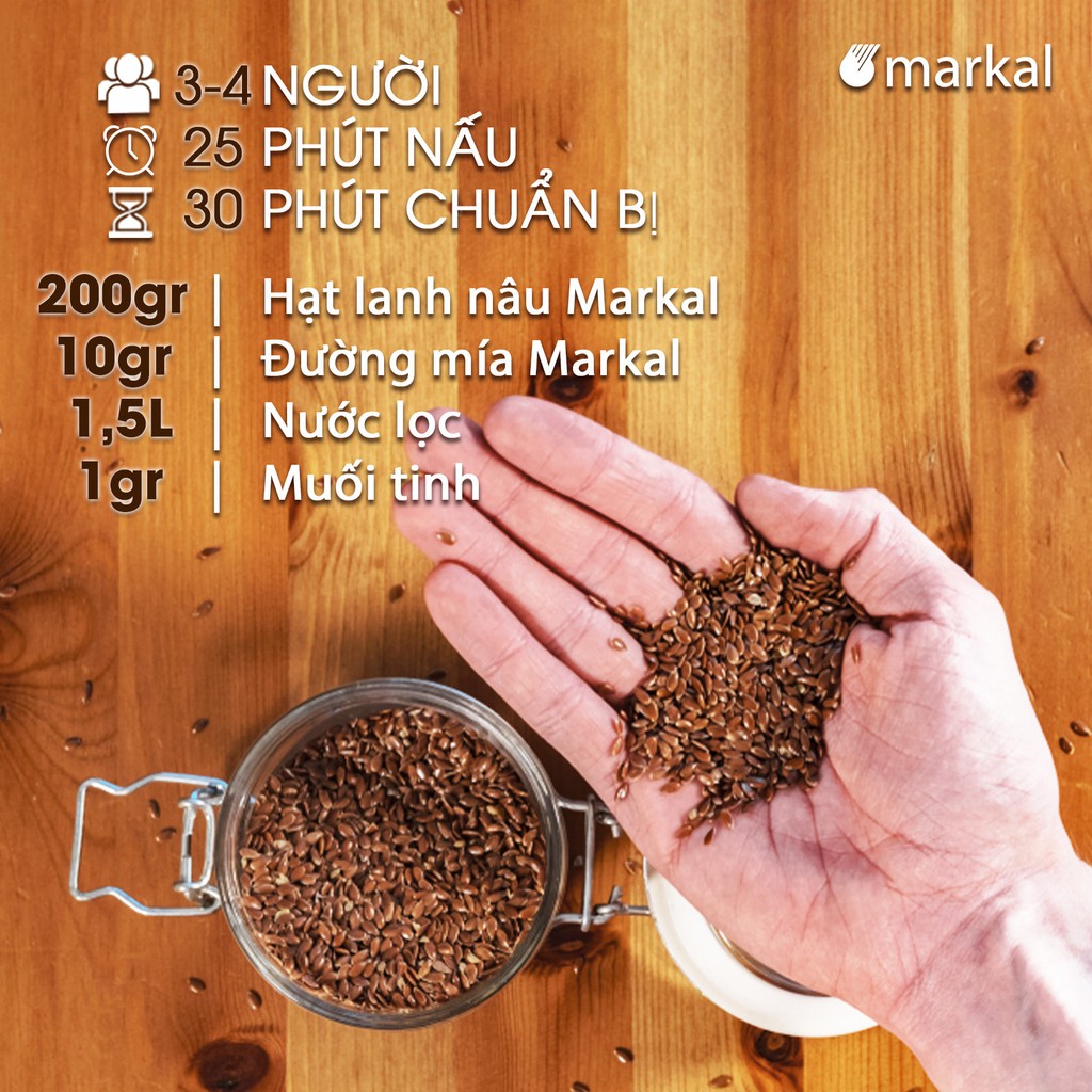 Hạt lanh vàng hữu cơ Markal 500g