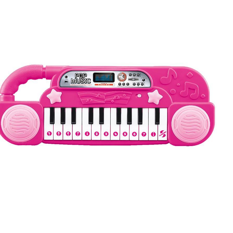 Đàn Piano 22 Phím 6629 Màu Hồng Cho Bé