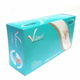Găng tay cao su y tế VGLOVE ( đủ size: XS, S, M , L)