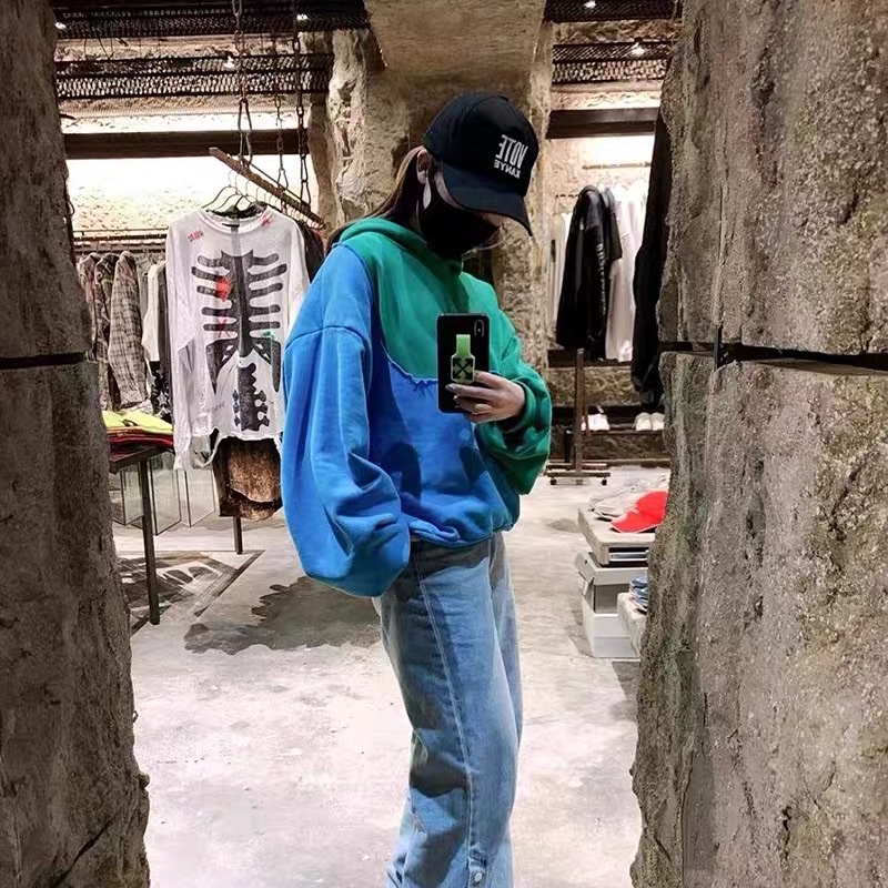 ÁO HOODIES PHỐI 2 MÀU KANYE WEST DÀNH CHO NAM VÀ NỮ