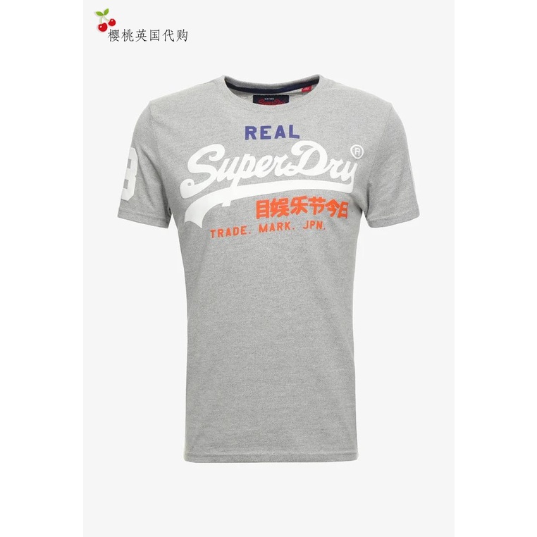 Áo thun cotton tay ngắn in logo Superdry thời trang cho nam