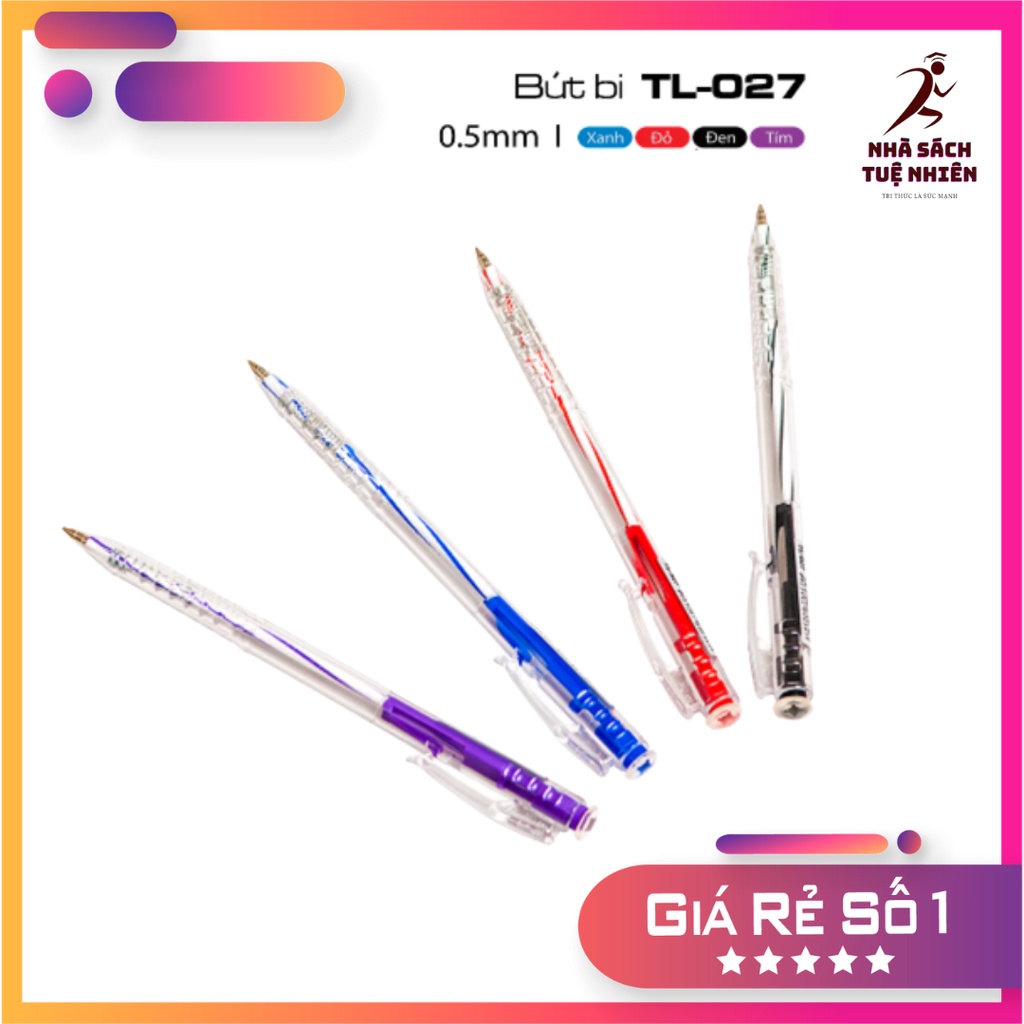 Bút bi Thiên Long TL 027 viết bi TL Đủ 3 Màu XANH - ĐỎ - ĐEN CAM KẾT CHÍNH HÃNG