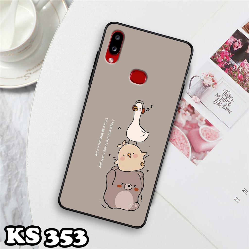 Ốp lưng Samsung A10 - Samsung A10s - Ốp in hình Cat&amp;Bear đáng yêu - Chất liệu TPU siêu bền, bảo vệ máy